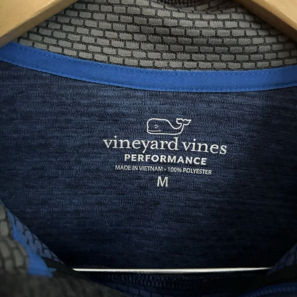 Vineyard Vines Men’s Performance 1/2 Zip Pullover Long Sleeve Blue Size Medium